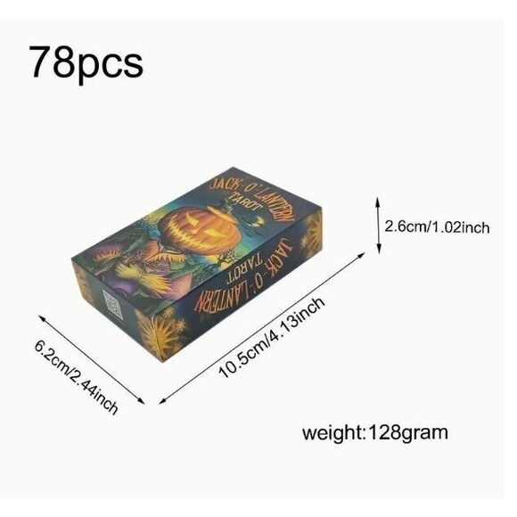 Jack O' Lantern Tarot Deck Halloween Pumpkin Cards Standard Edition Guidebook - Picture 2 of 8